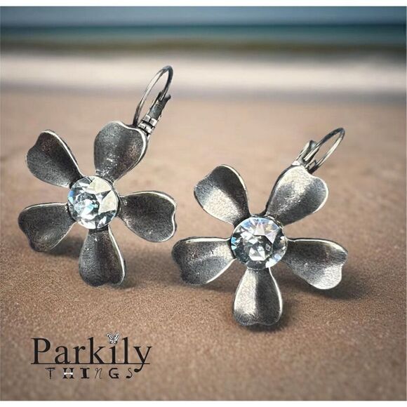 Handcrafted earrings with Aurora crystal - Picture 1 of 6